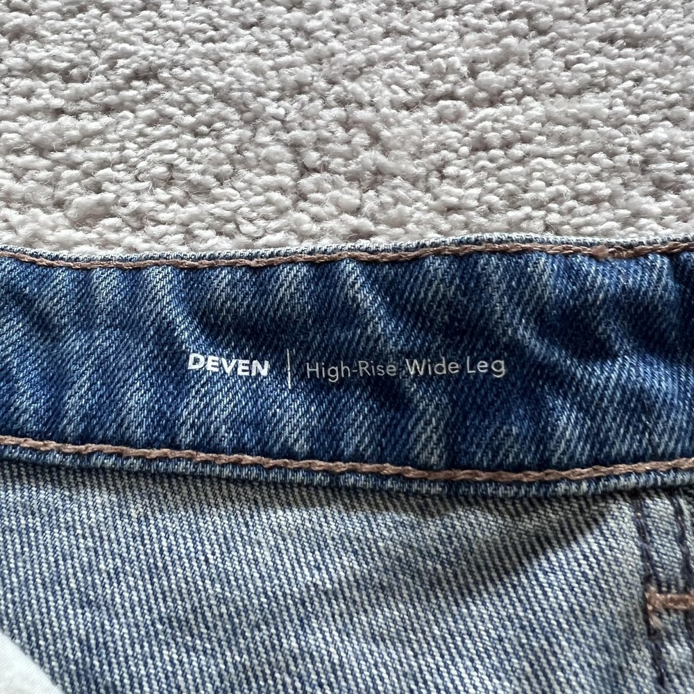 AG Adriano Goldschmied Deven High Rise Ultra Wide Leg Jeans Womens 29 Blue - Picture 7 of 15